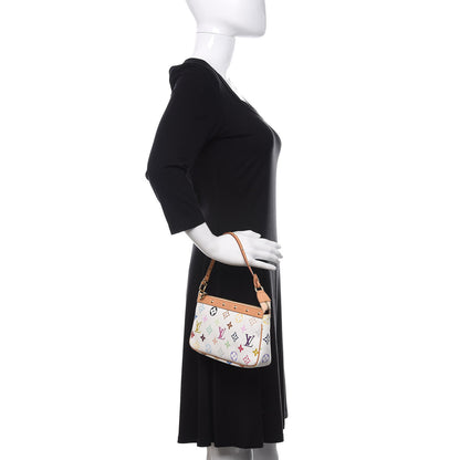 Louis Vuitton Monogram Multicolor Pochette Accessories White 2 of 10