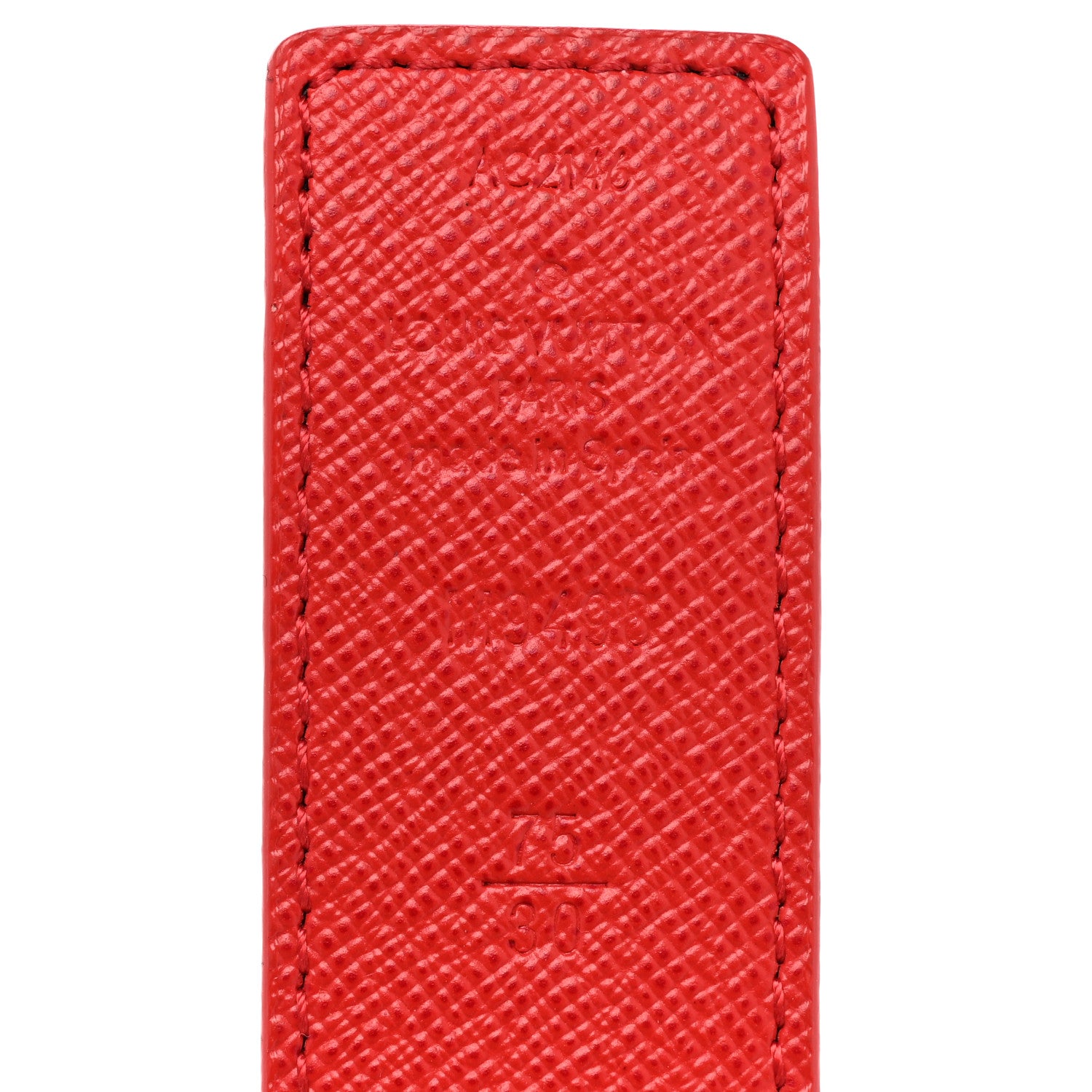 Louis Vuitton Monogram Calfskin 30mm LV Initiales Reversible Belt 75 30 Coquelicot 3 of 5