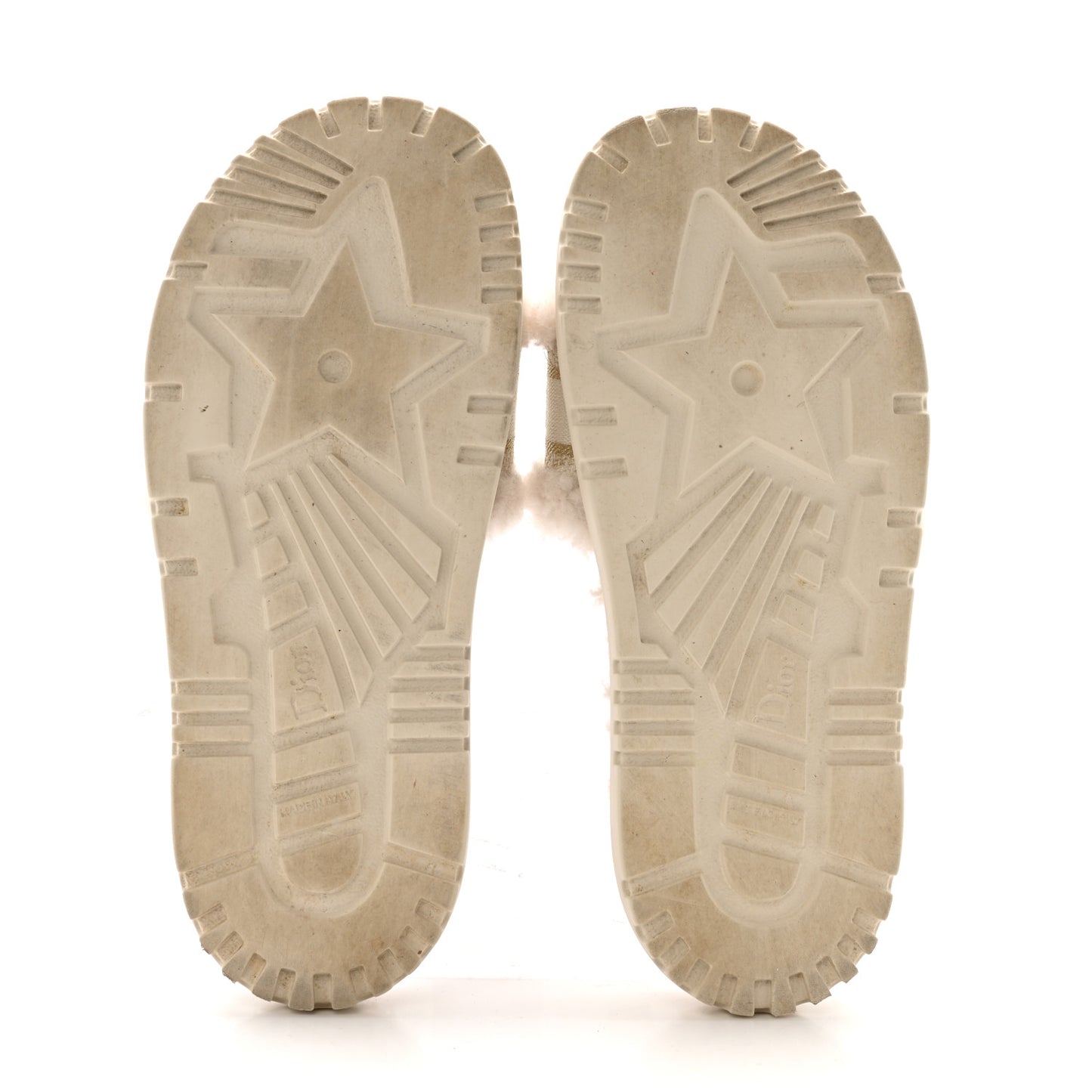 Shearling Canvas Lurex Embroidered Dway 10mm Slide Sandals 39 Natural Platinum