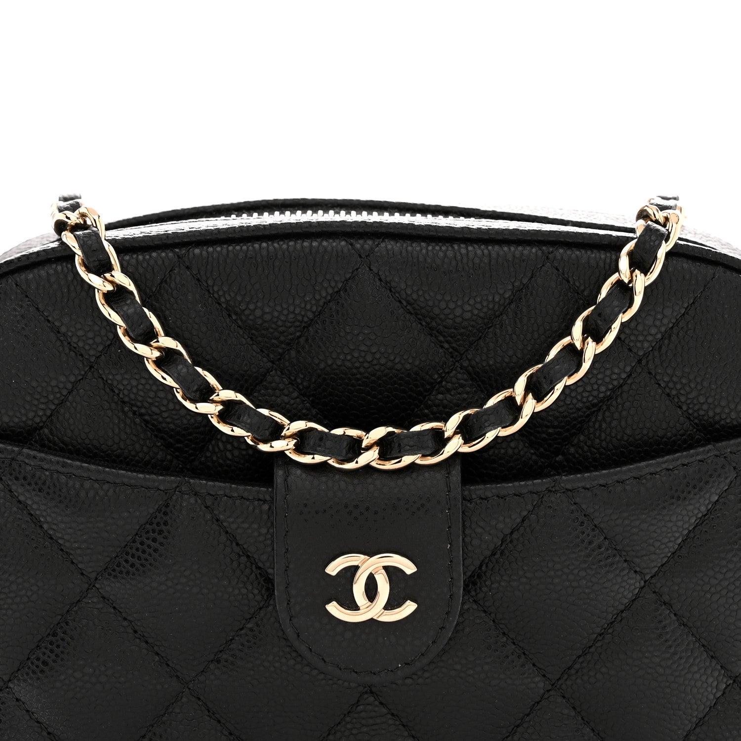 Chanel Caviar Quilted Chain Camera Bag Black 8 of 11