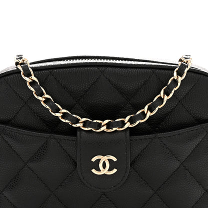 Chanel Caviar Quilted Chain Camera Bag Black 8 of 11