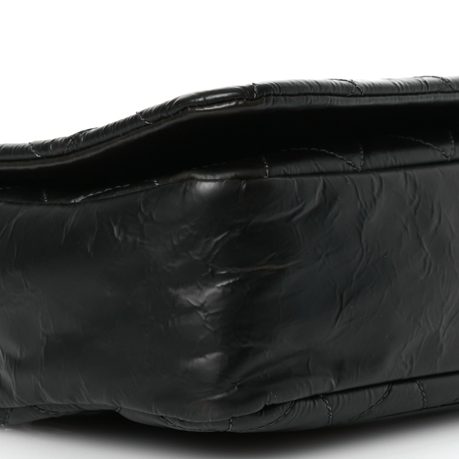 Chanel Glazed Calfskin Quilted CC Single Flap Black 10 of 14