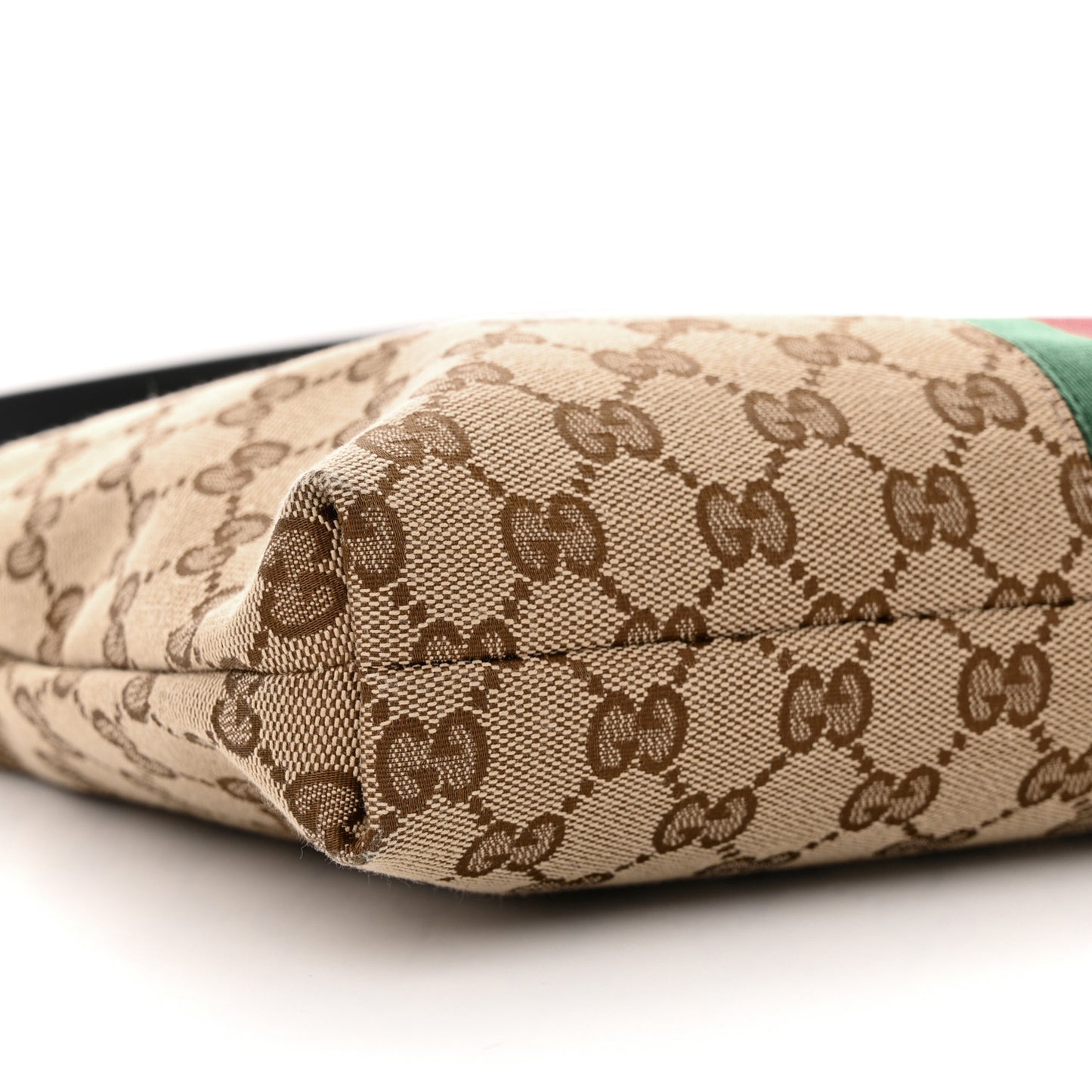 GG Monogram Web Flat Messenger Bag Black