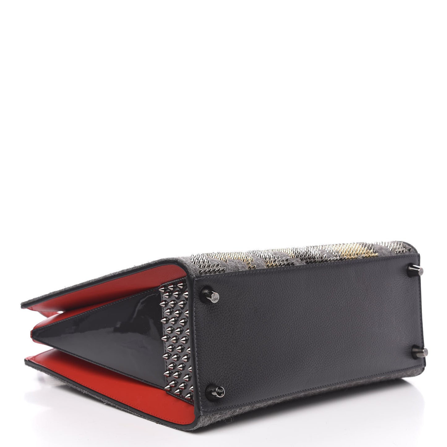 Wool Calfskin Spikes Medium Camouflage Paloma Gray