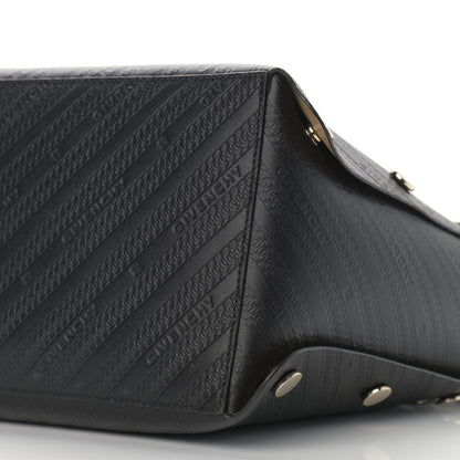 Givenchy Calfskin Chain Embossed Medium Bond Shopper Tote Black 10 of 10