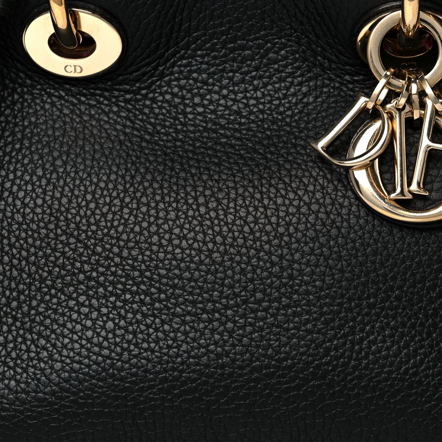 Christian Dior Bullcalf Small Diorissimo Tote Black Rose Indien 6 of 11
