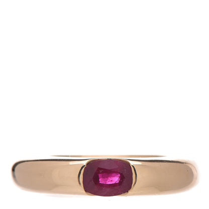 Cartier 18K Yellow Gold Ruby Ellipse Ring 46 3.75 1 of 4