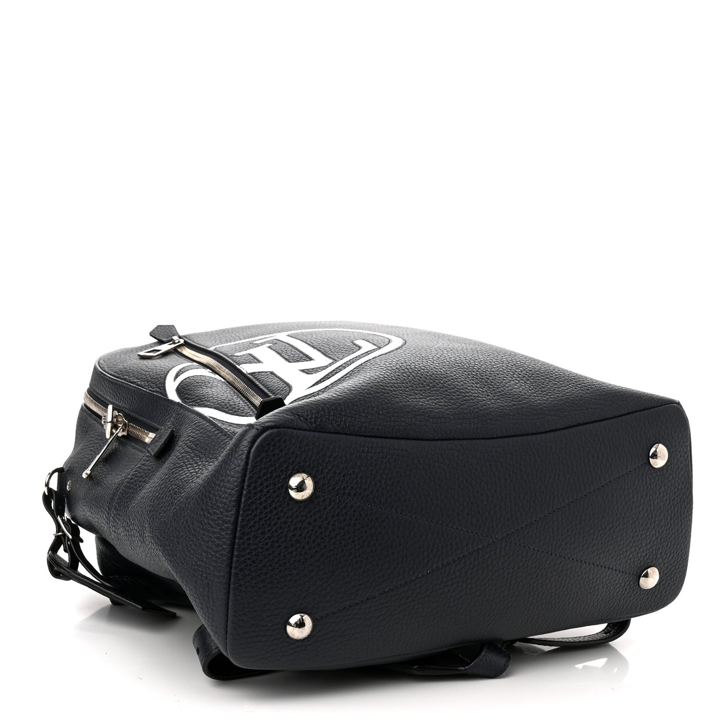 Taurillon Armand Initials Backpack Navy