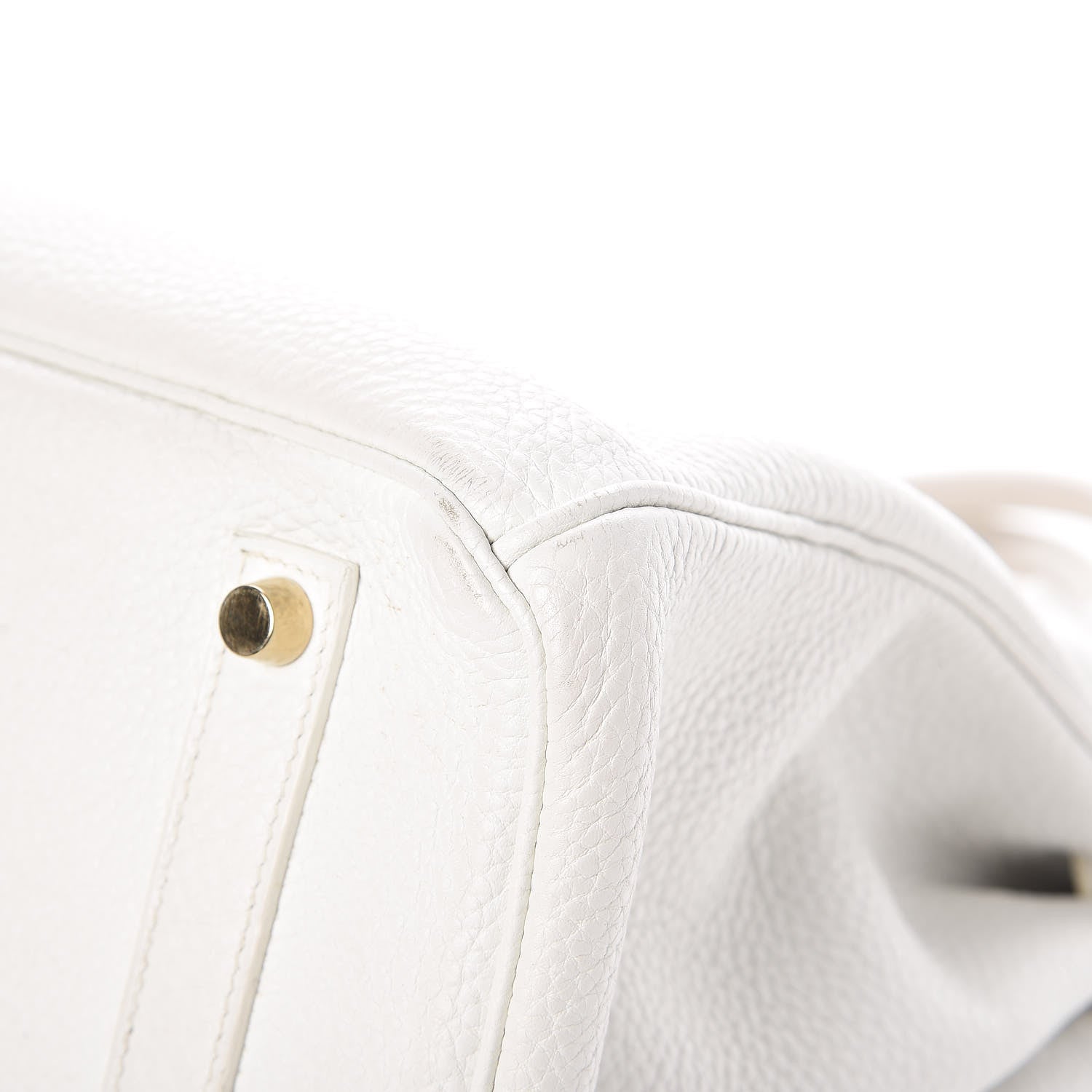 Hermes Taurillon Clemence Birkin 35 White 15 of 17