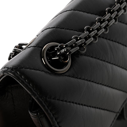 Chanel Aged Calfskin Chevron Quilted 2.55 Reissue Mini Flap So Black 10 of 12