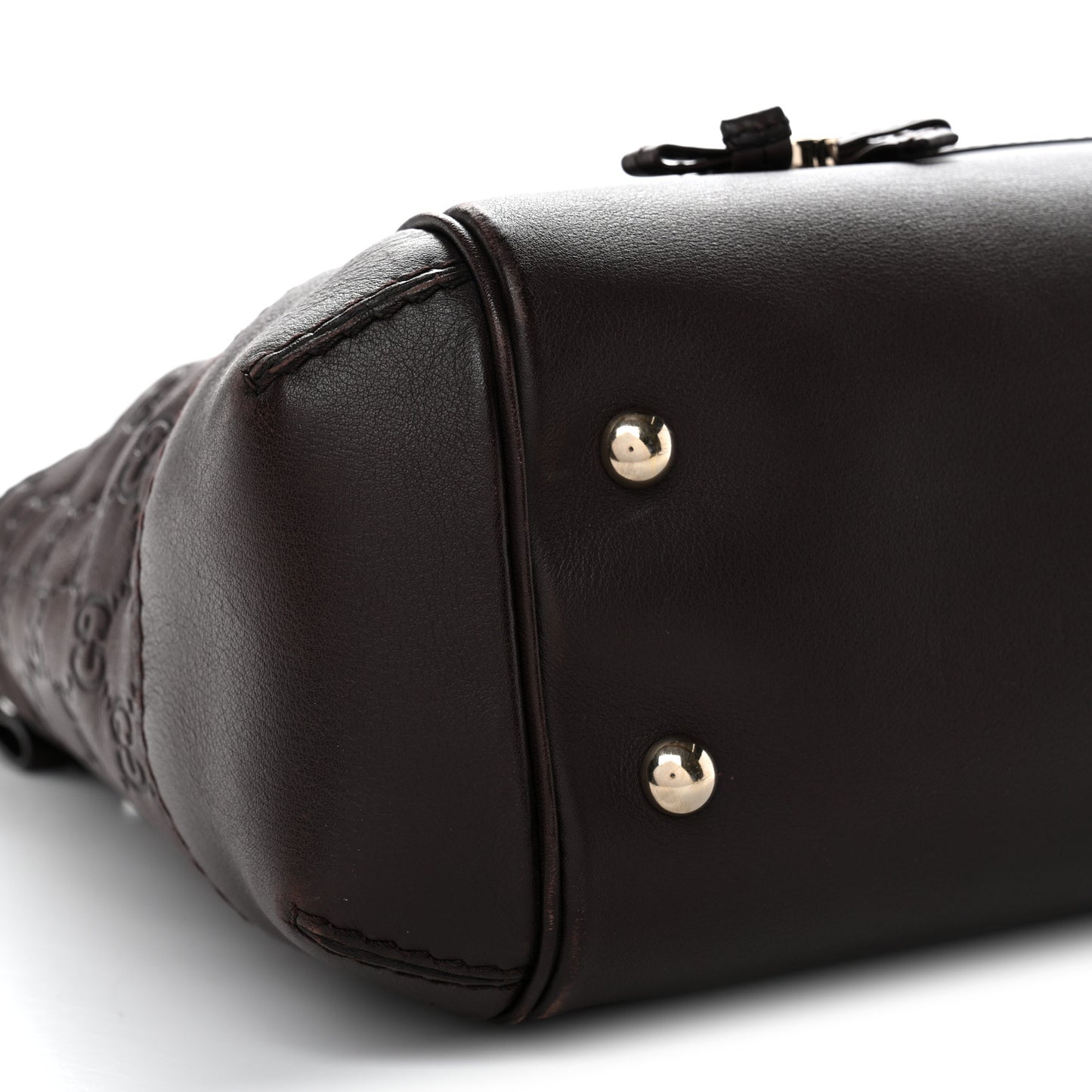 Guccissima Mayfair Top Handle Satchel Dark Brown