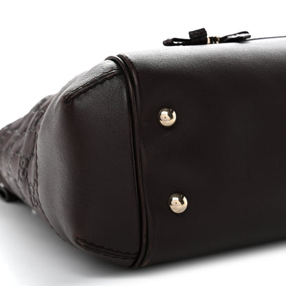 Gucci Guccissima Mayfair Top Handle Satchel Dark Brown 9 of 13