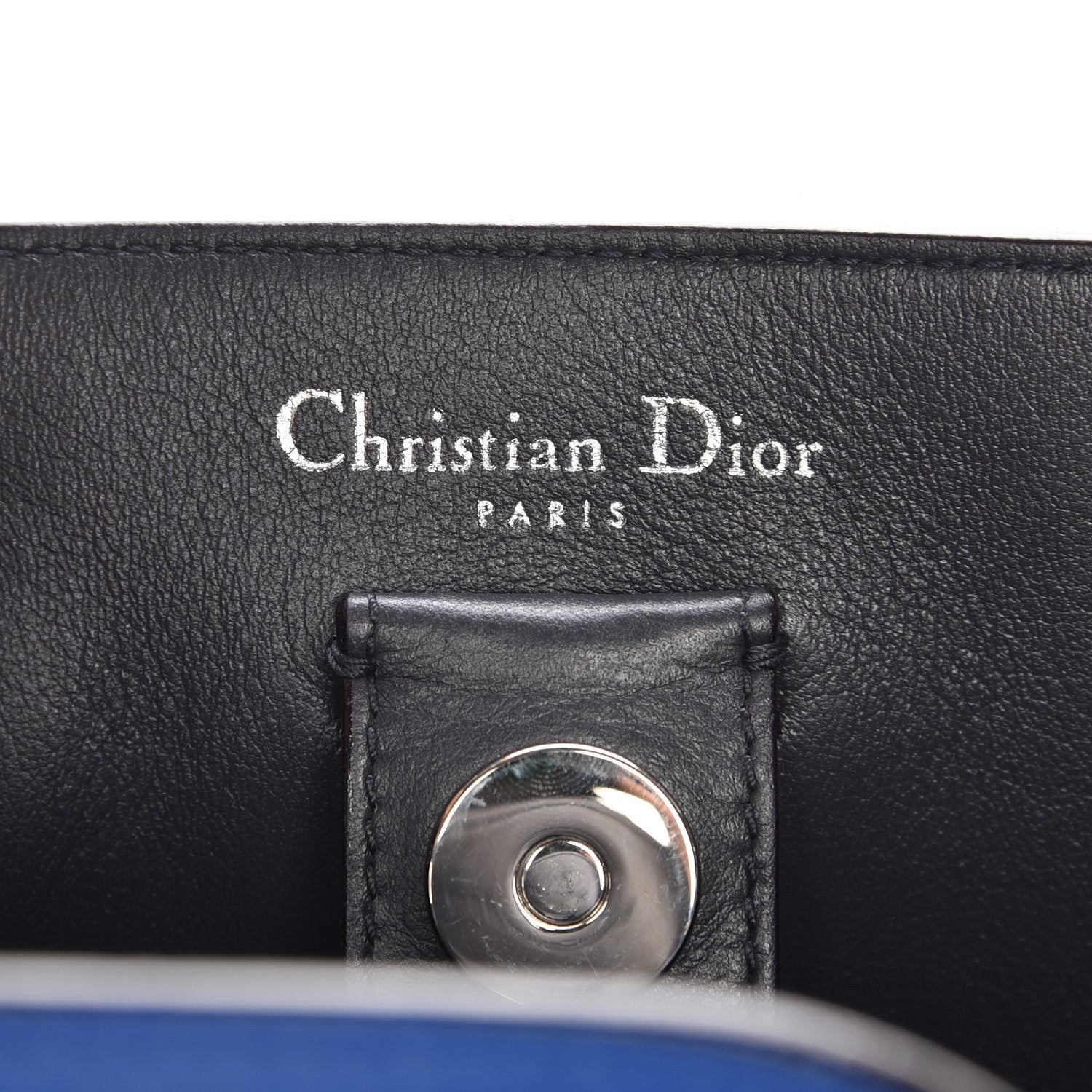 Christian Dior Bullcalf Medium Diorissimo Tote Blue 7 of 8