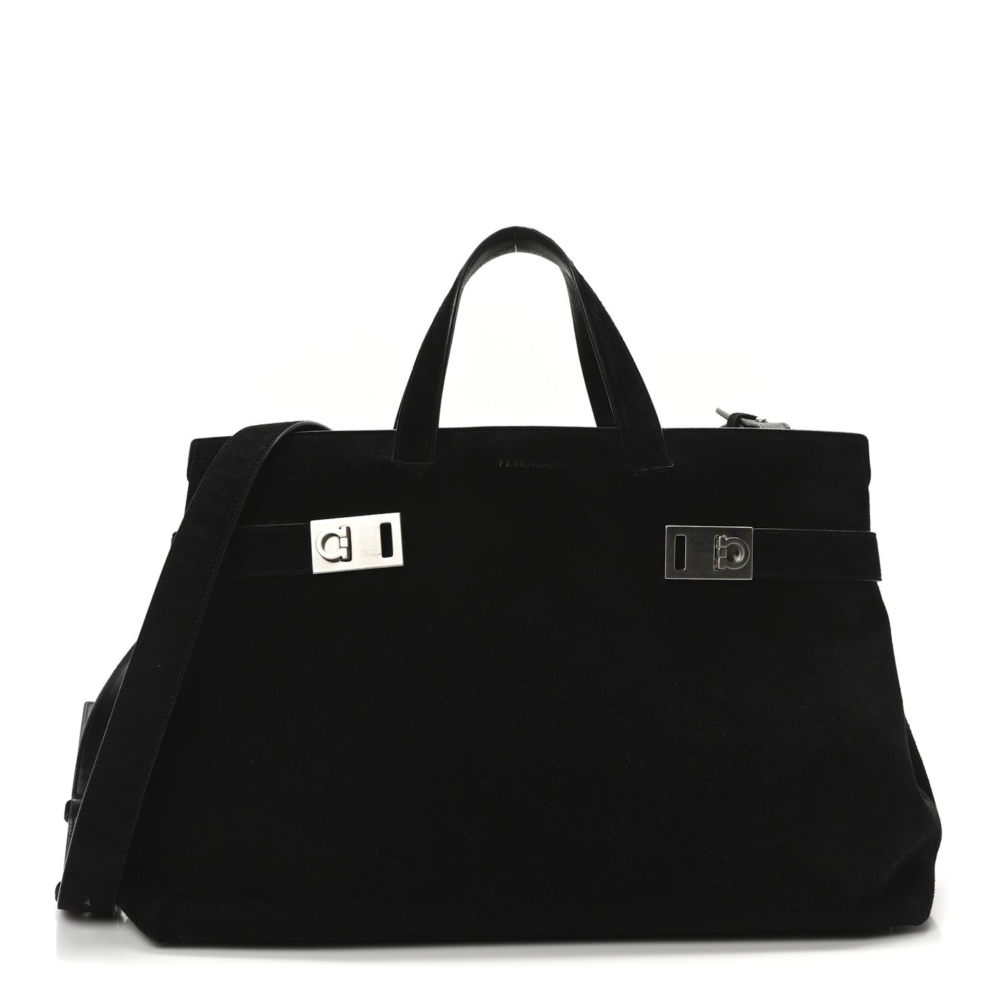 Suede Mens Wanda Tote Bag Black