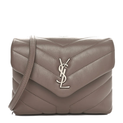 Saint Laurent Calfskin Y Quilted Monogram Toy Loulou Crossbody Bag Mink 1 of 10