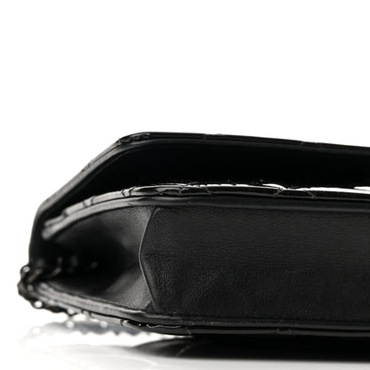 Chanel Patent Quilted Wallet On Chain WOC Black 10 of 11