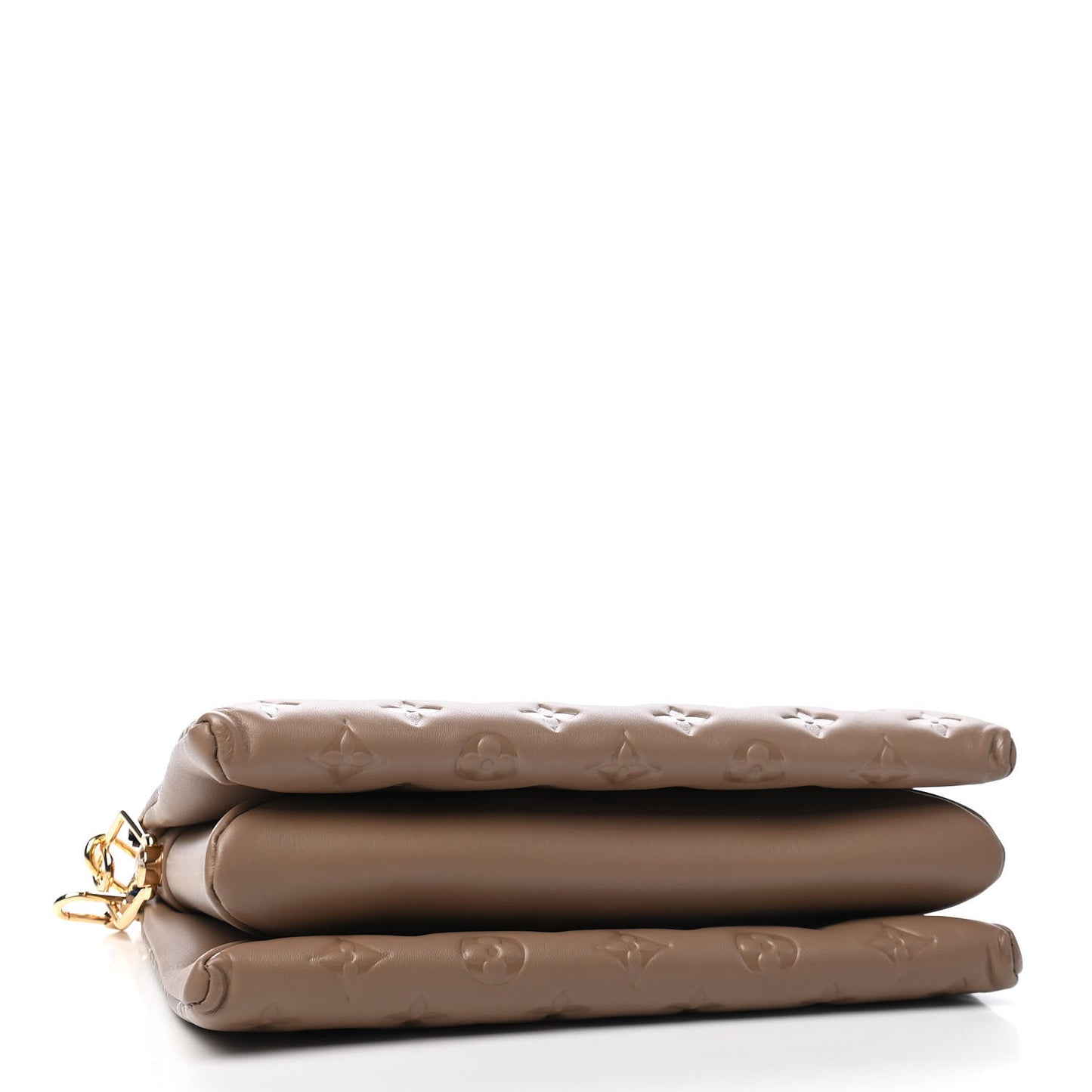 Lambskin Embossed Monogram Coussin PM Taupe