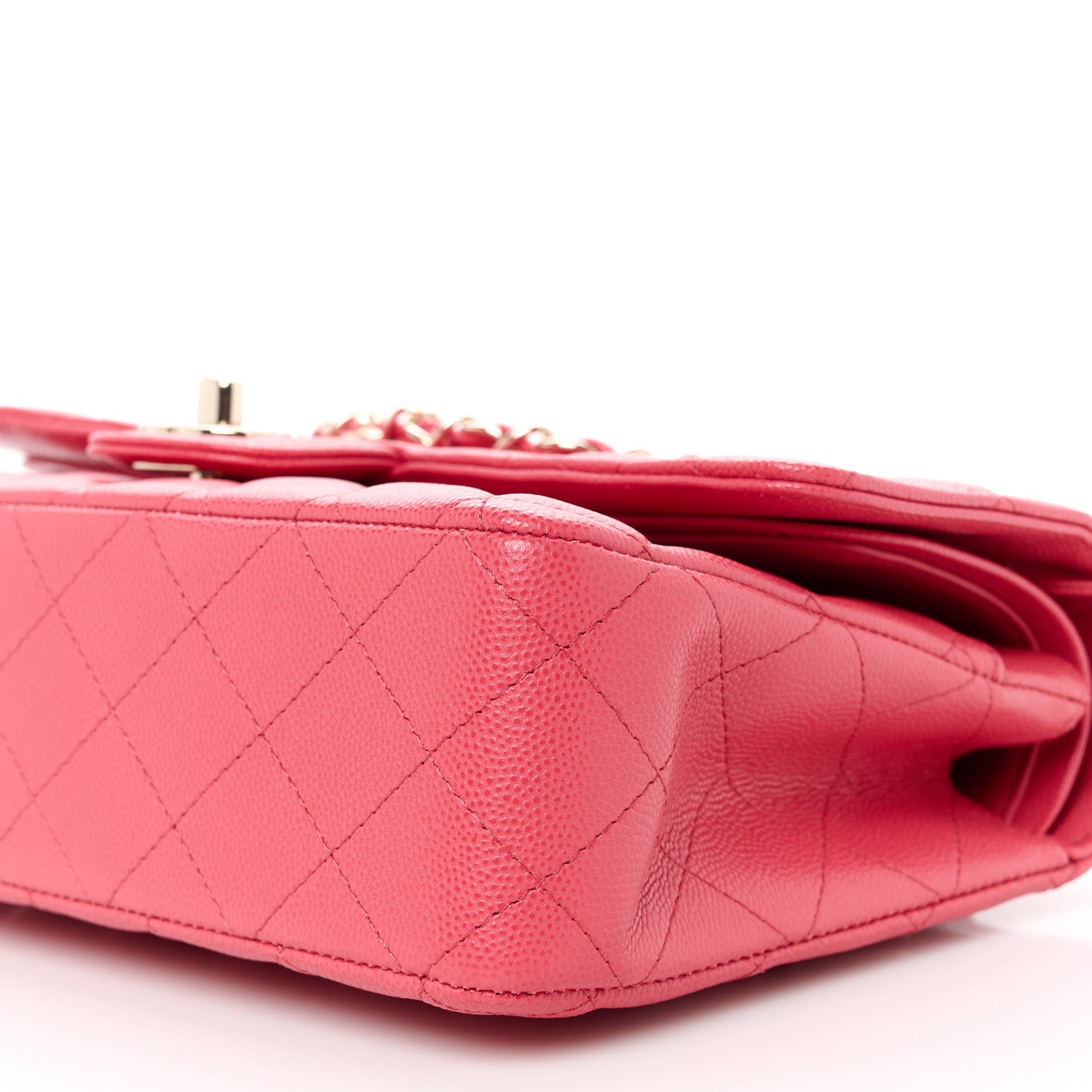 Chanel Caviar Quilted Medium Double Flap Pink 10 of 11