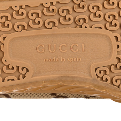 Gucci Monogram Jumbo GG New Lace Papin Mens Tortuga High Top Sneakers 10 Camel Ebony Black 8 of 9