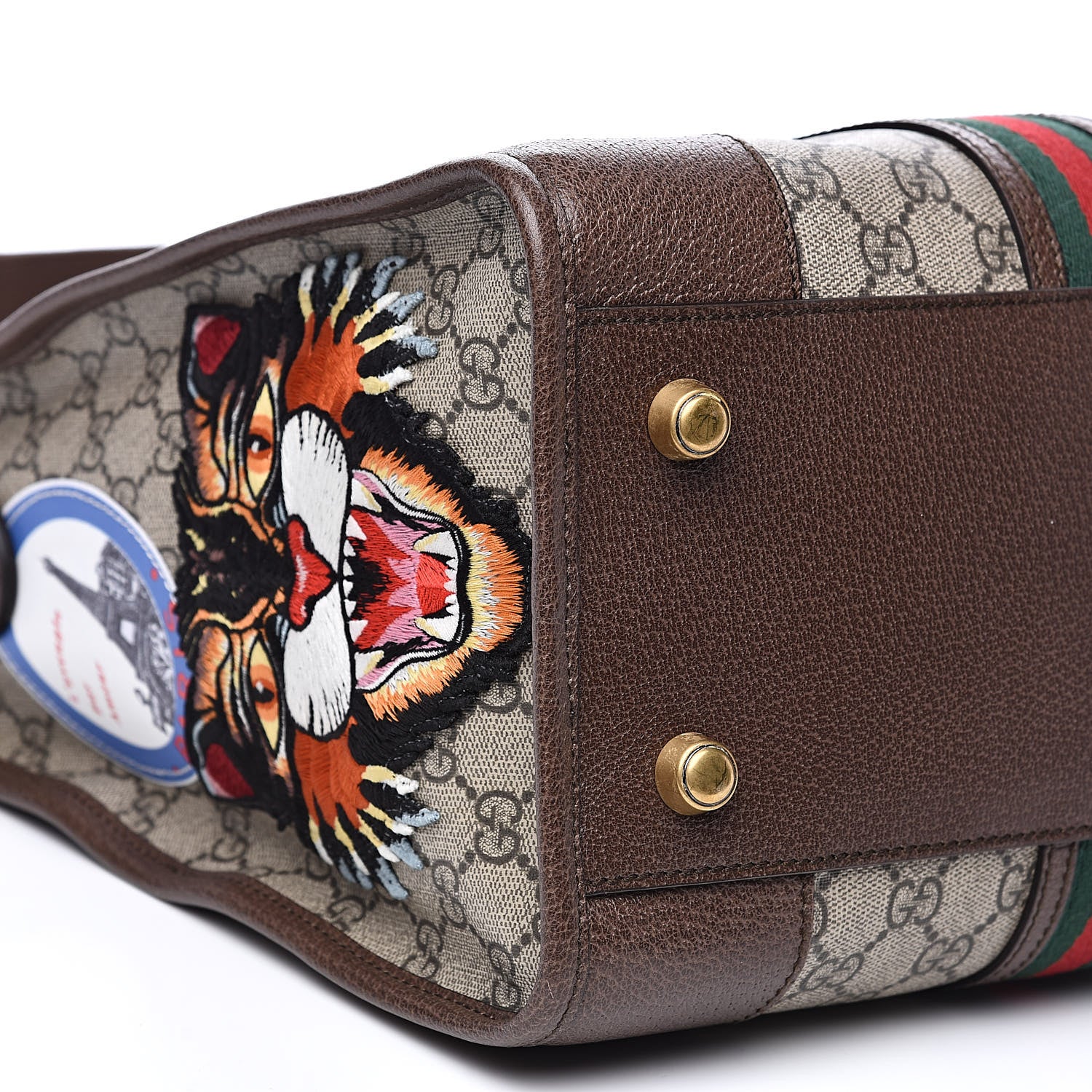 Gucci Soft GG Supreme Monogram Courrier Medium Duffle Bag Beige New Acero Multicolor 8 of 13