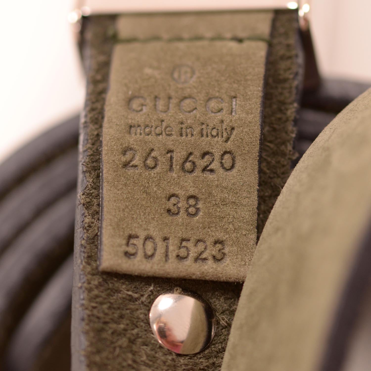 Gucci Suede Simple Belt 38 5 of 5