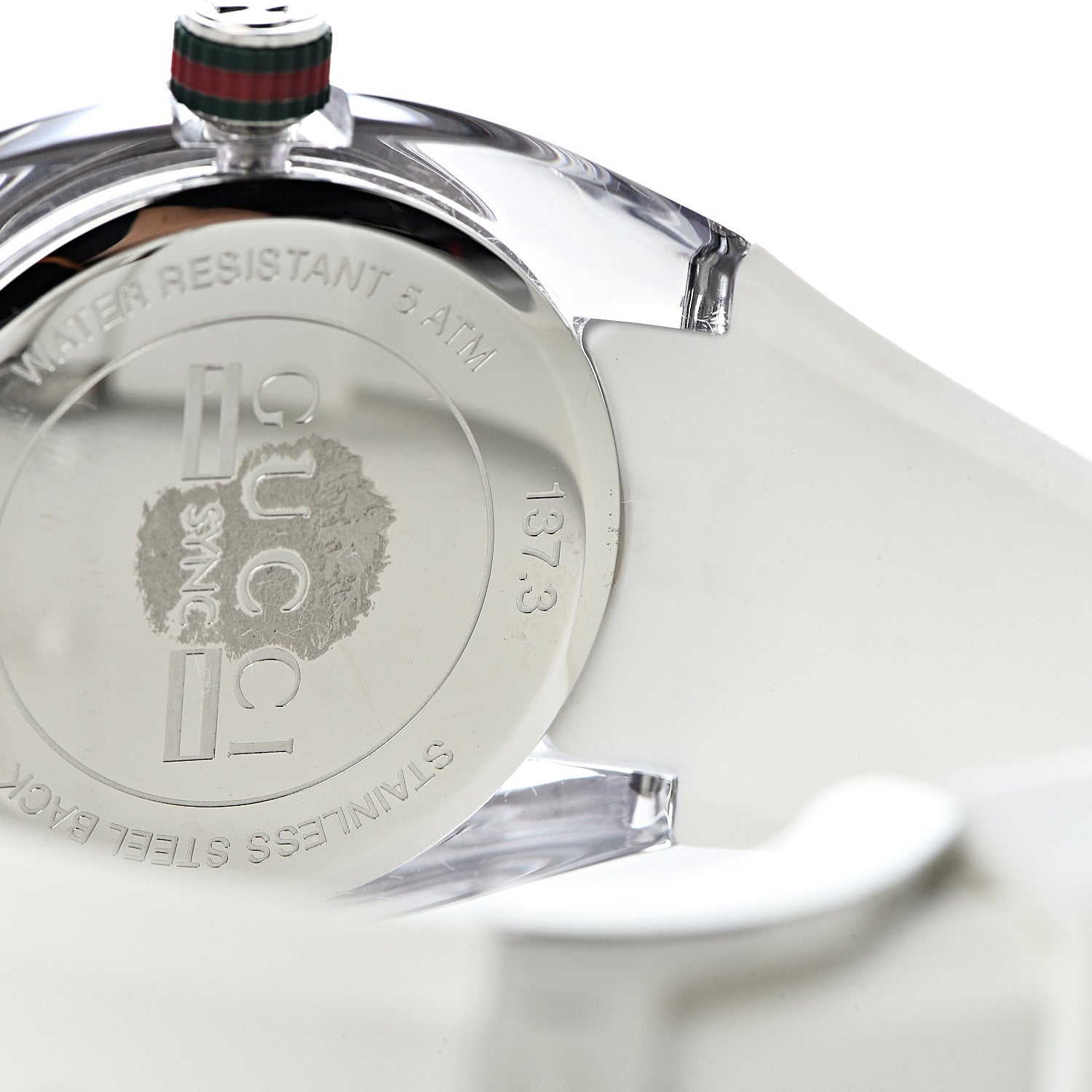 Gucci Stainless Steel Rubber 36mm Sync Web Quartz Watch 8 of 10