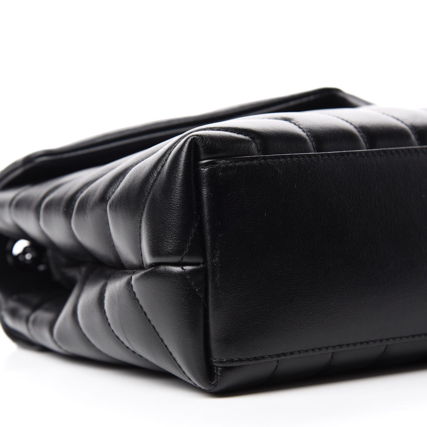 Saint Laurent Calfskin Y Quilted Monogram Small Loulou Chain Satchel Black 6 of 11