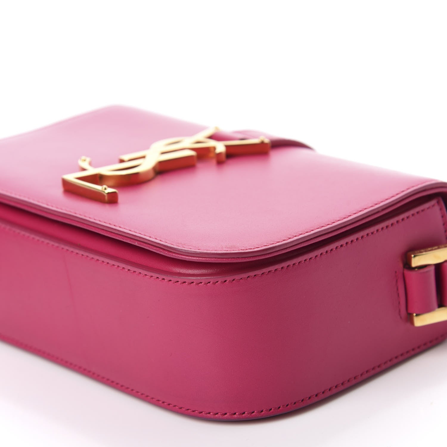 Saint Laurent Smooth Calfskin Small Classic Monogram Universite Bag Fuchsia 7 of 11