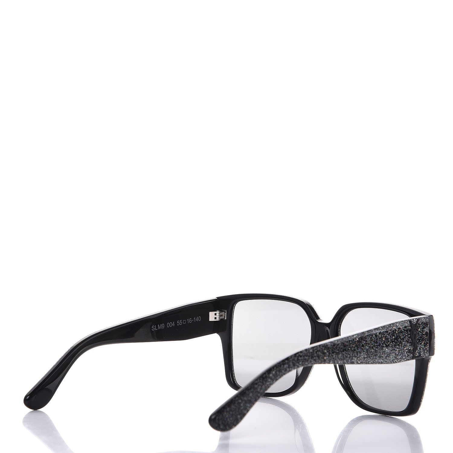 Saint Laurent Square SL M9 Sunglasses Glitter Black 4 of 7