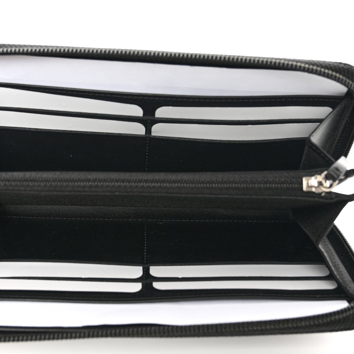 Caviar Large Timeless CC Zip Around Organizer Wallet Black