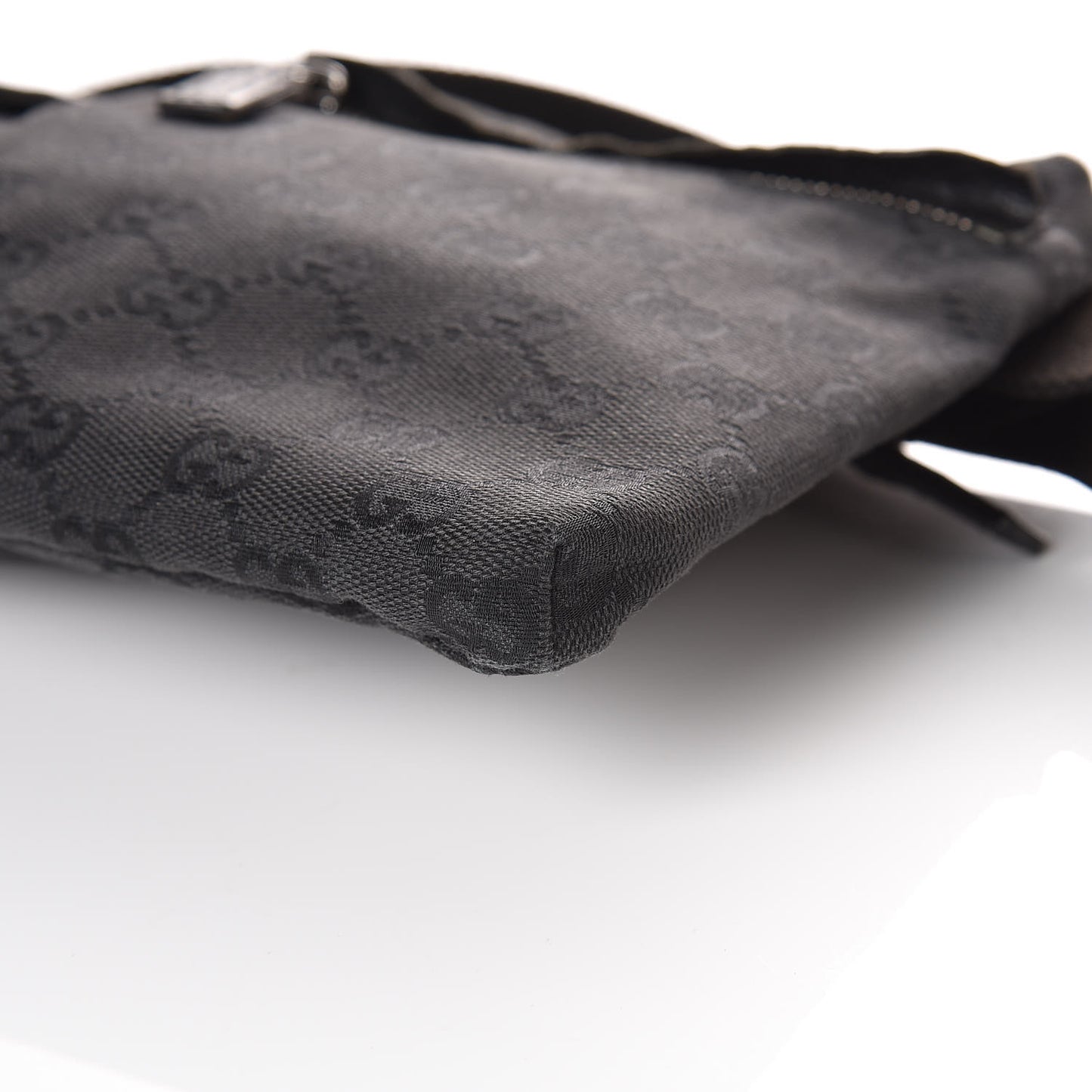 GG Monogram Double Pocket Belt Bag Black
