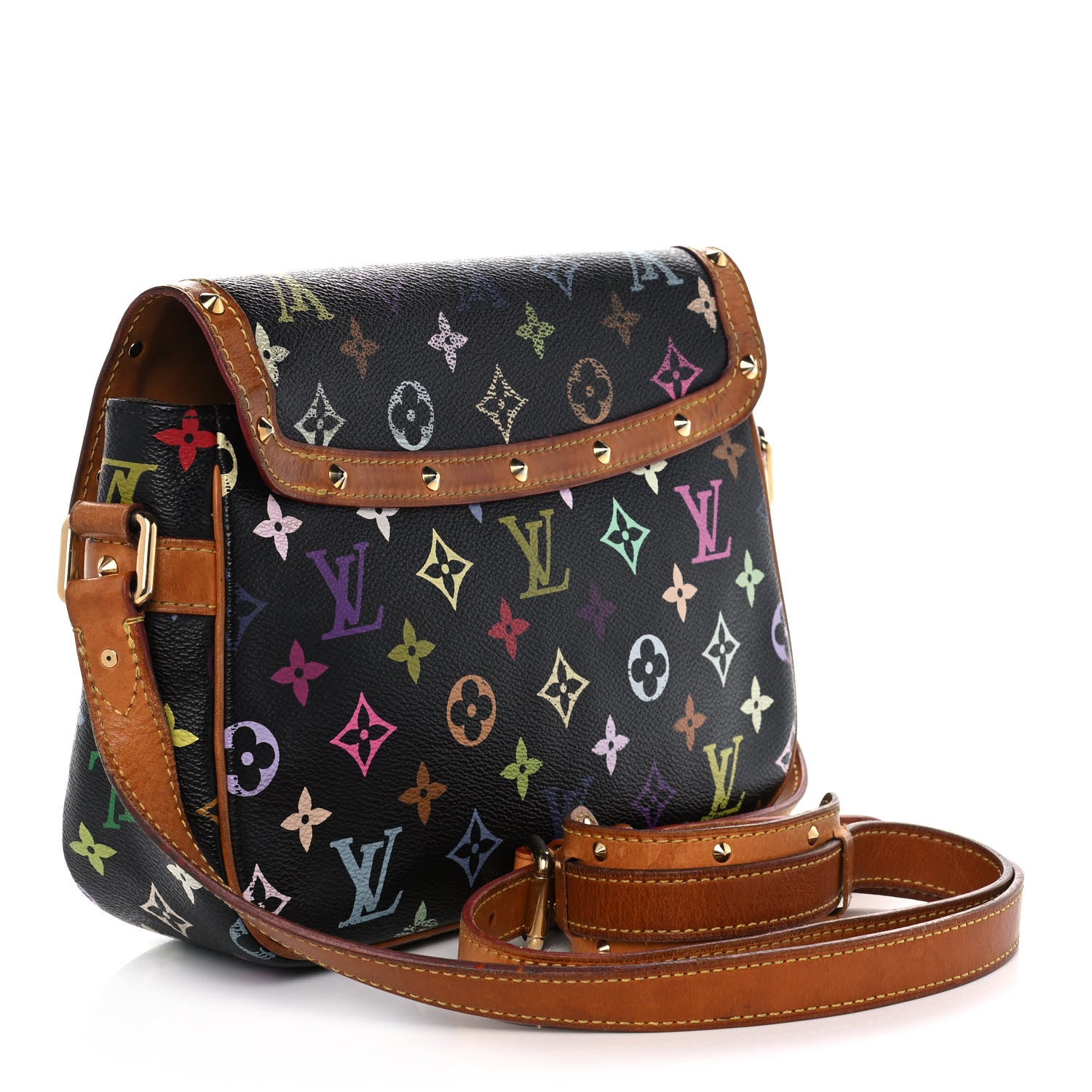 Louis Vuitton Monogram Multicolor Sologne Black 3 of 14