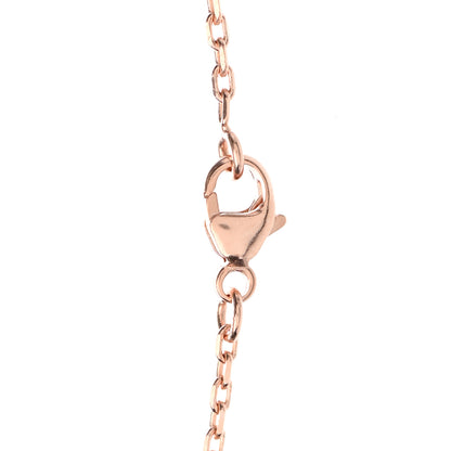 Hermes Lacquered Rose Gold Mini Pop H Pendant Necklace Marron Glace 5 of 5