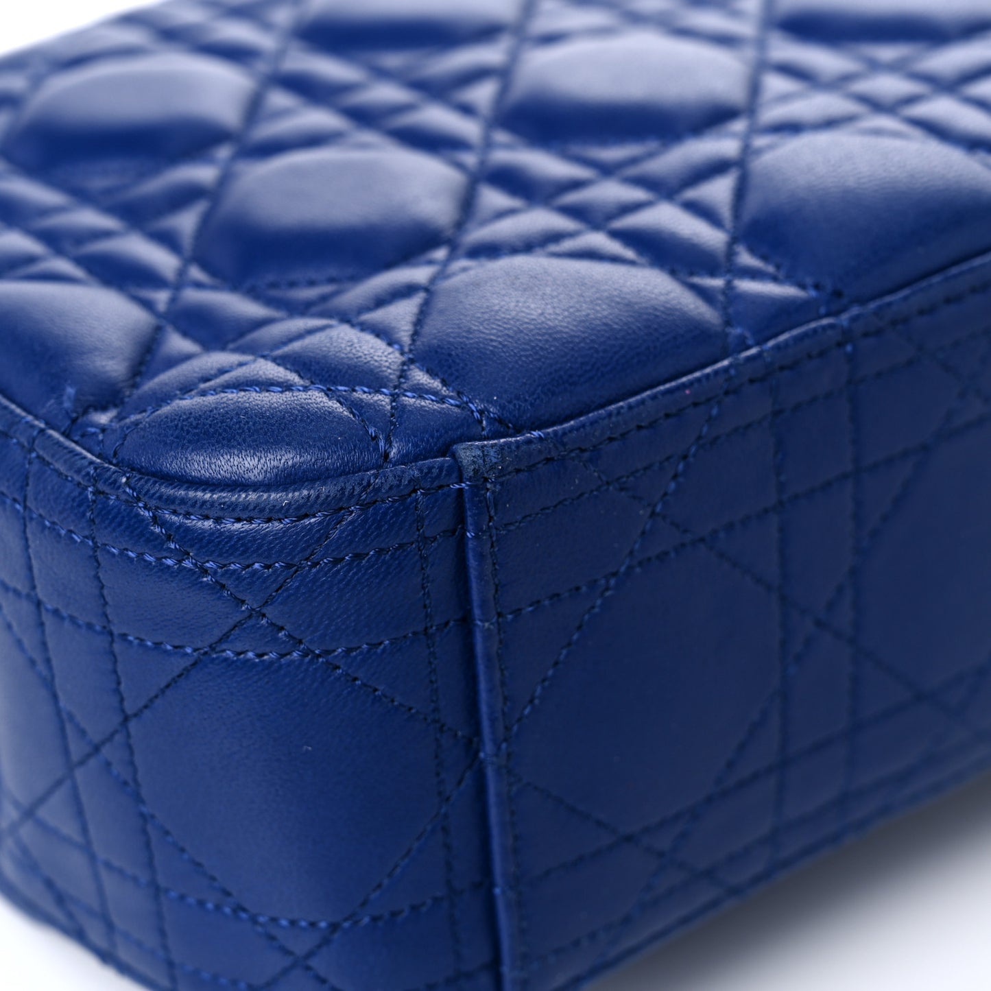 Lambskin Cannage Large Miss Dior Flap Blue