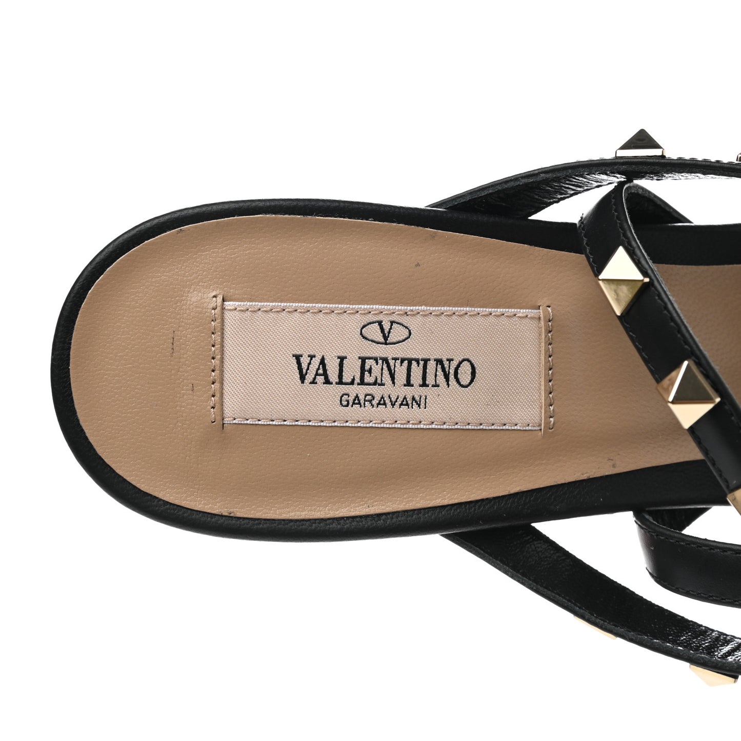 Calfskin Nappa Rockstud 35/115mm Platform Sandals 38 Black