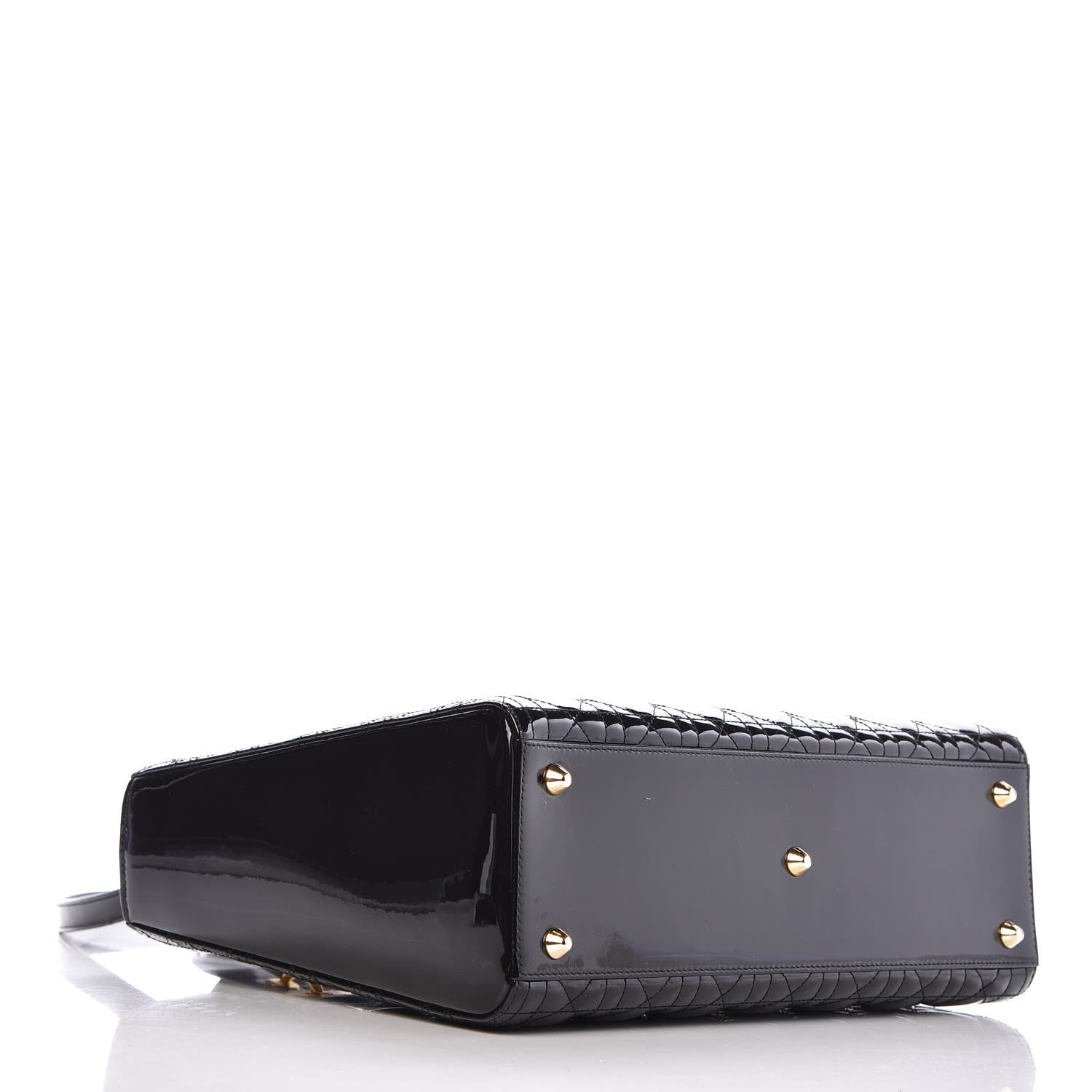 Christian Dior Patent Cannage Large Lady Dior Black 5 of 8