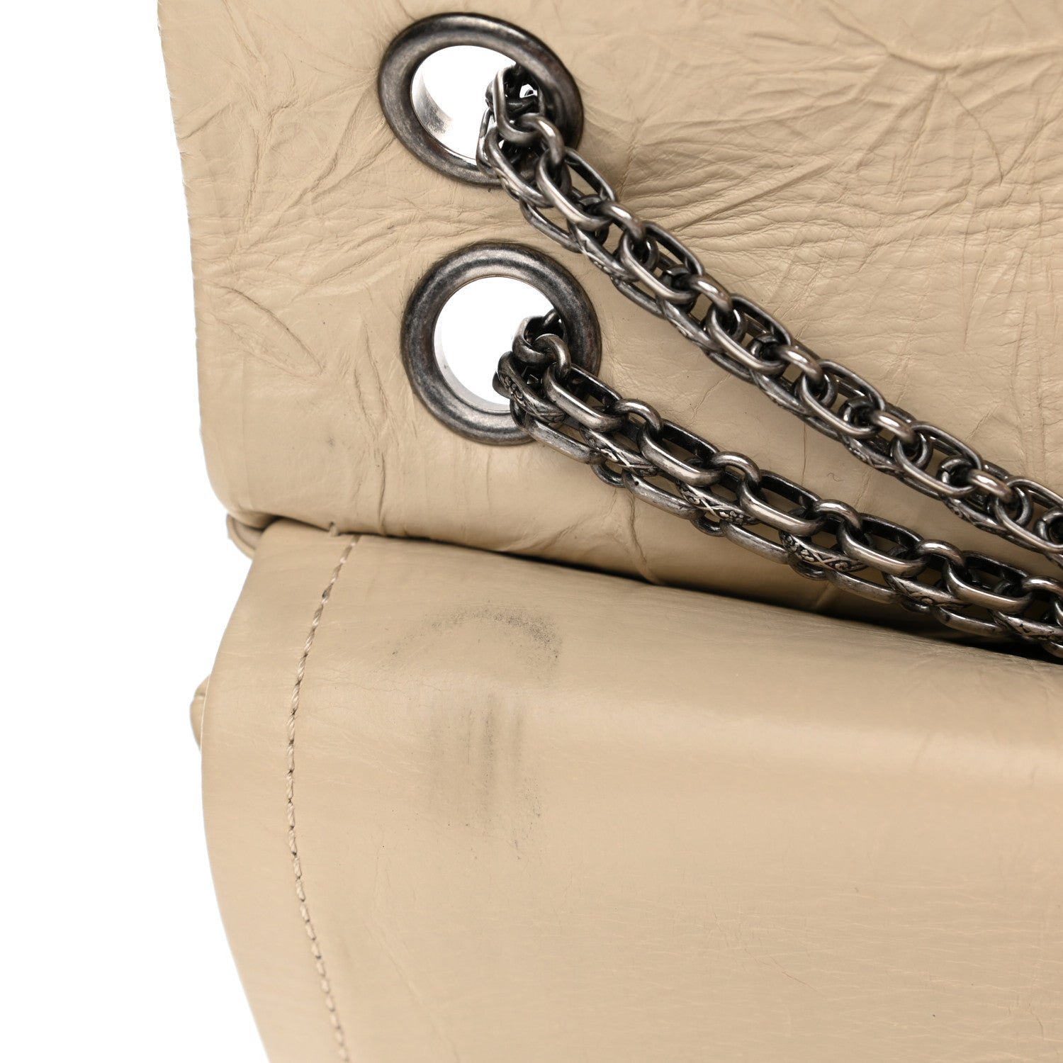 Chanel Aged Calfskin Quilted 2.55 Reissue 226 Flap Light Beige 10 of 12