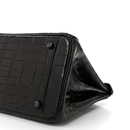 Hermes Matte Alligator Birkin 30 So Black 10 of 11