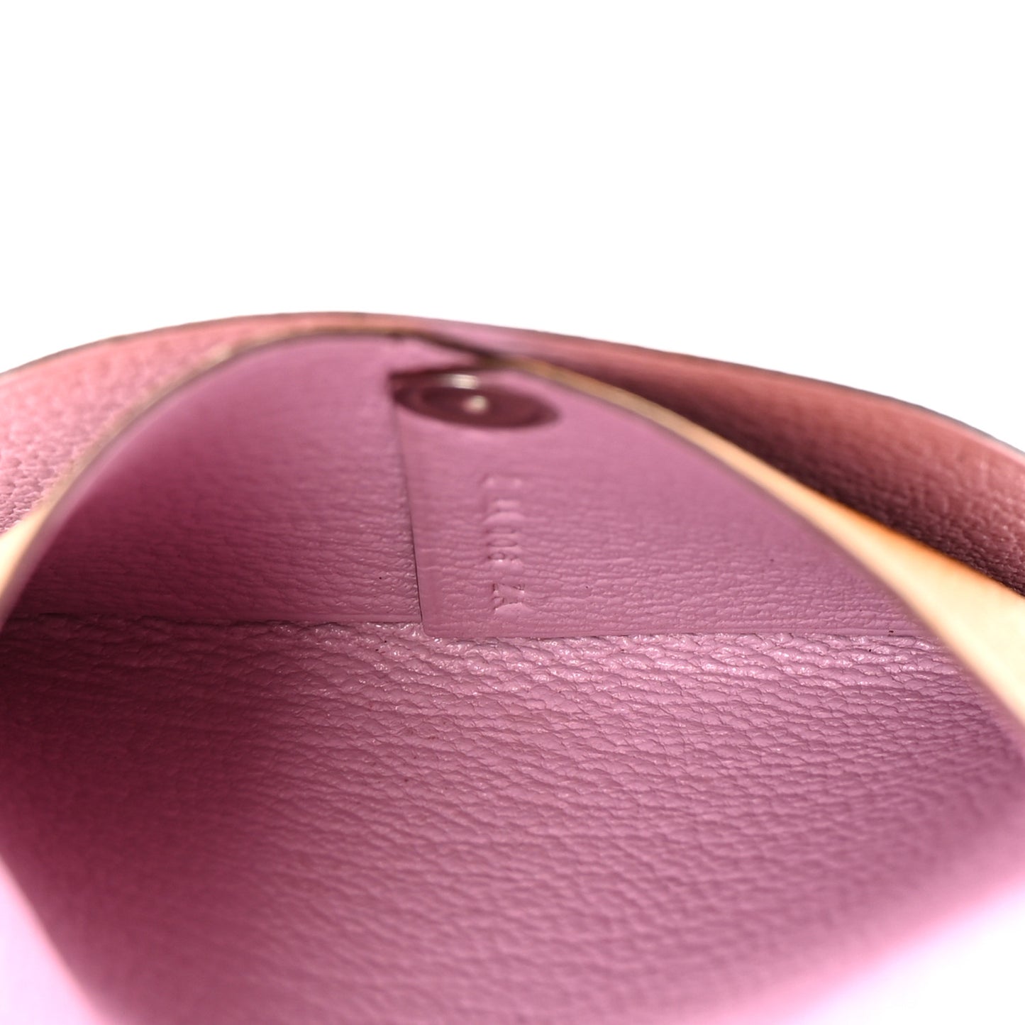 Chevre Mysore Bastia Verso Coin Purse Caramel Mauve Sylvestre