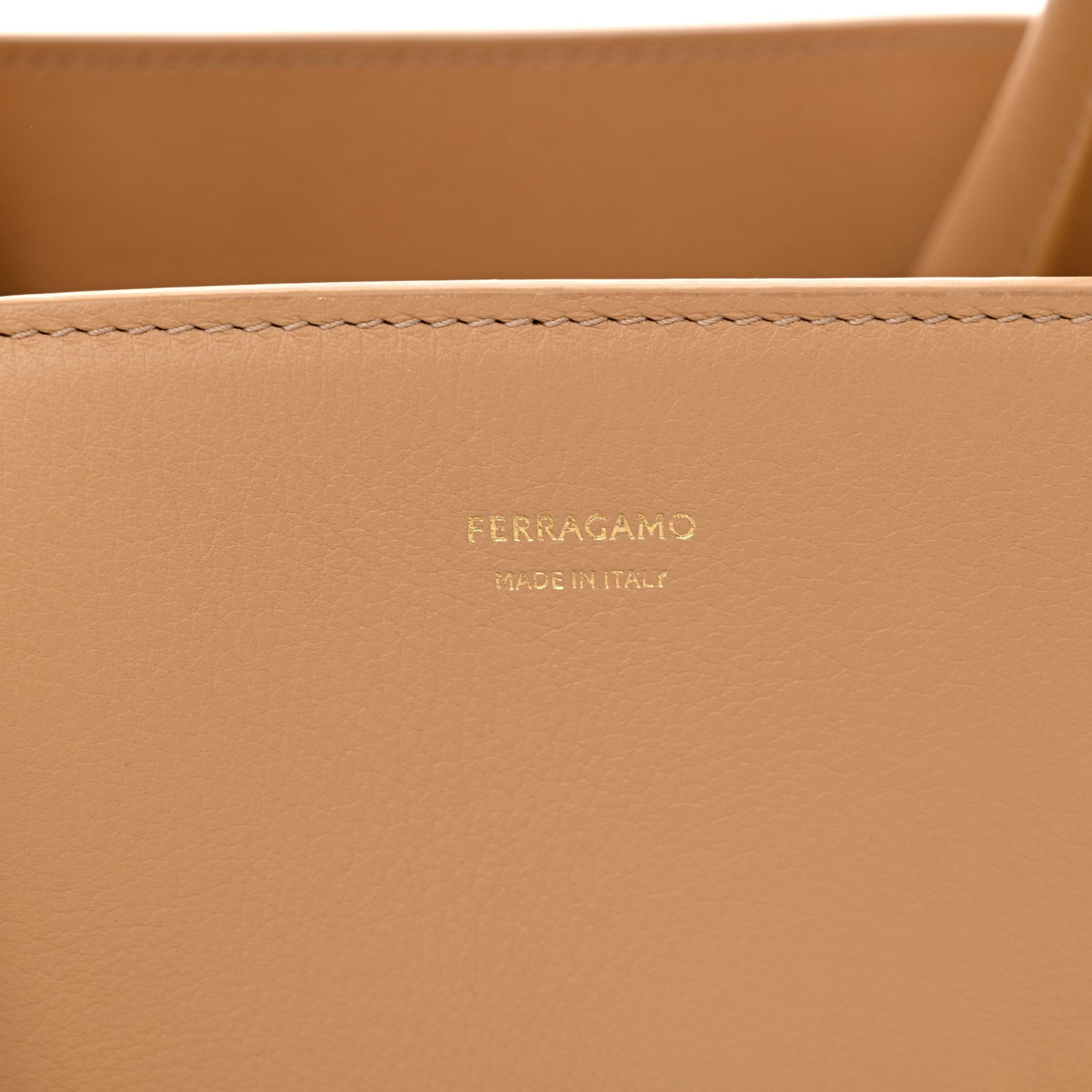 Salvatore Ferragamo Natural Grain Calfskin Small Hug Bag Light Caramel 7 of 11