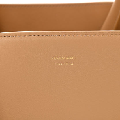Salvatore Ferragamo Natural Grain Calfskin Small Hug Bag Light Caramel 7 of 11