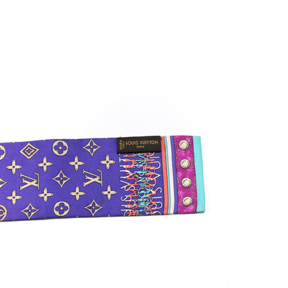 Louis Vuitton Silk Monogram Map Bandeau 2 of 3