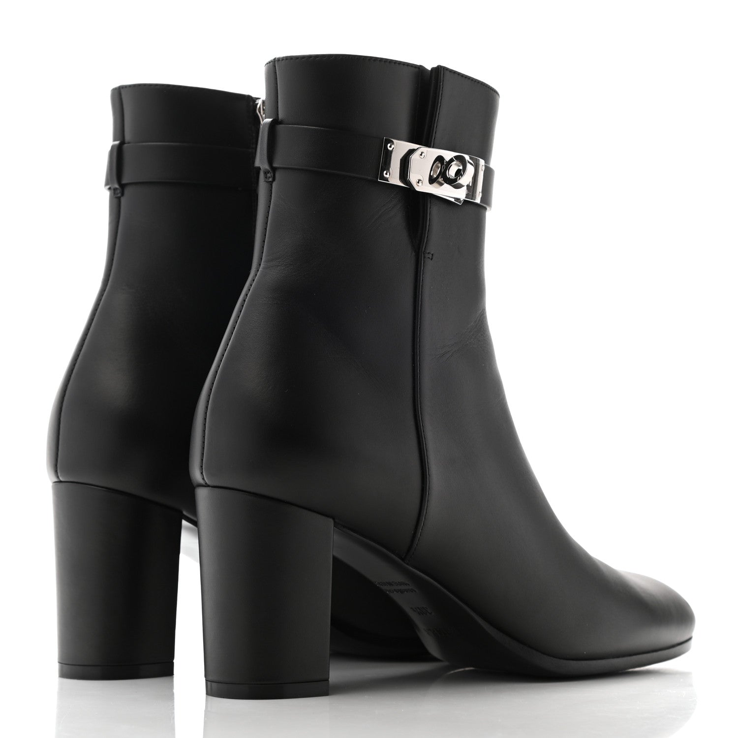 Hermes Calfskin Saint Germain Ankle Boots 38.5 Black 4 of 12