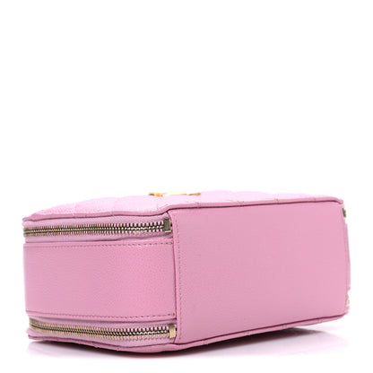 Chanel Caviar Quilted Pick Me Up Small Vanity Case Dark Pink 4 of 10