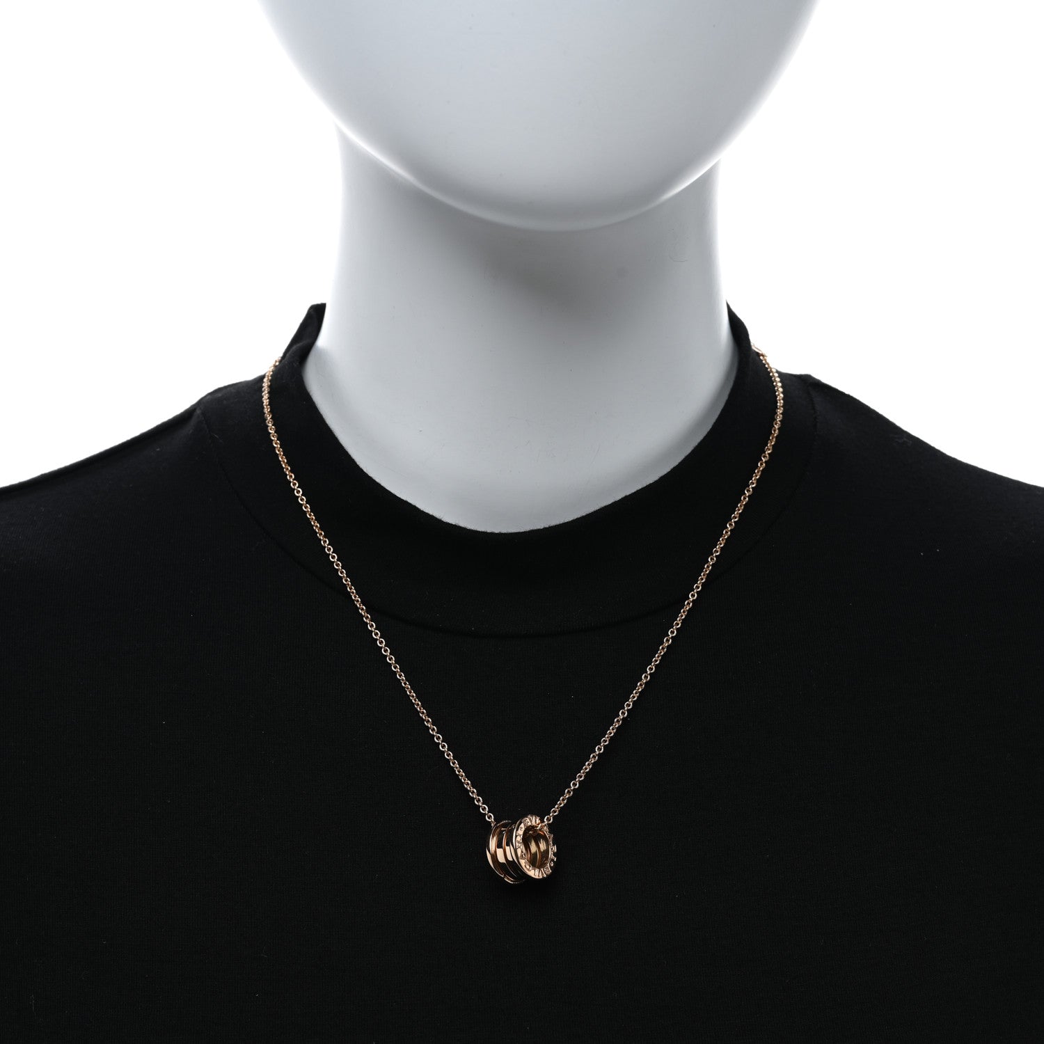 Bulgari 18K Rose Gold B.Zero1 Pendant Necklace 2 of 4