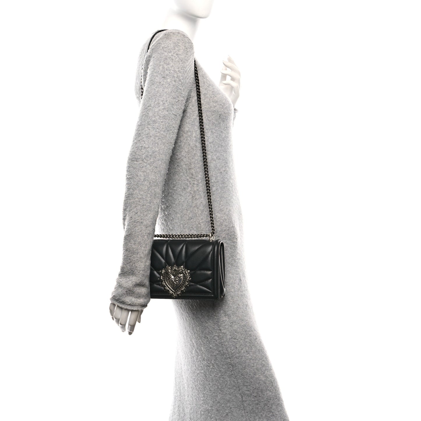 Nappa Medium Devotion Crossbody Bag Black