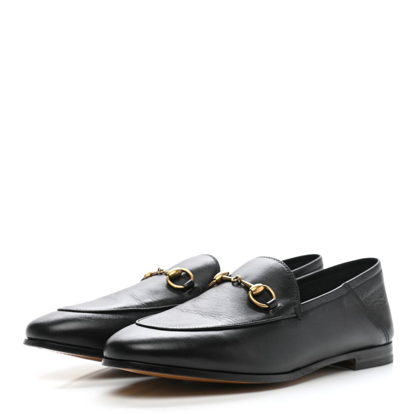 Lambskin Womens Brixton Horsebit Loafers 37 Black