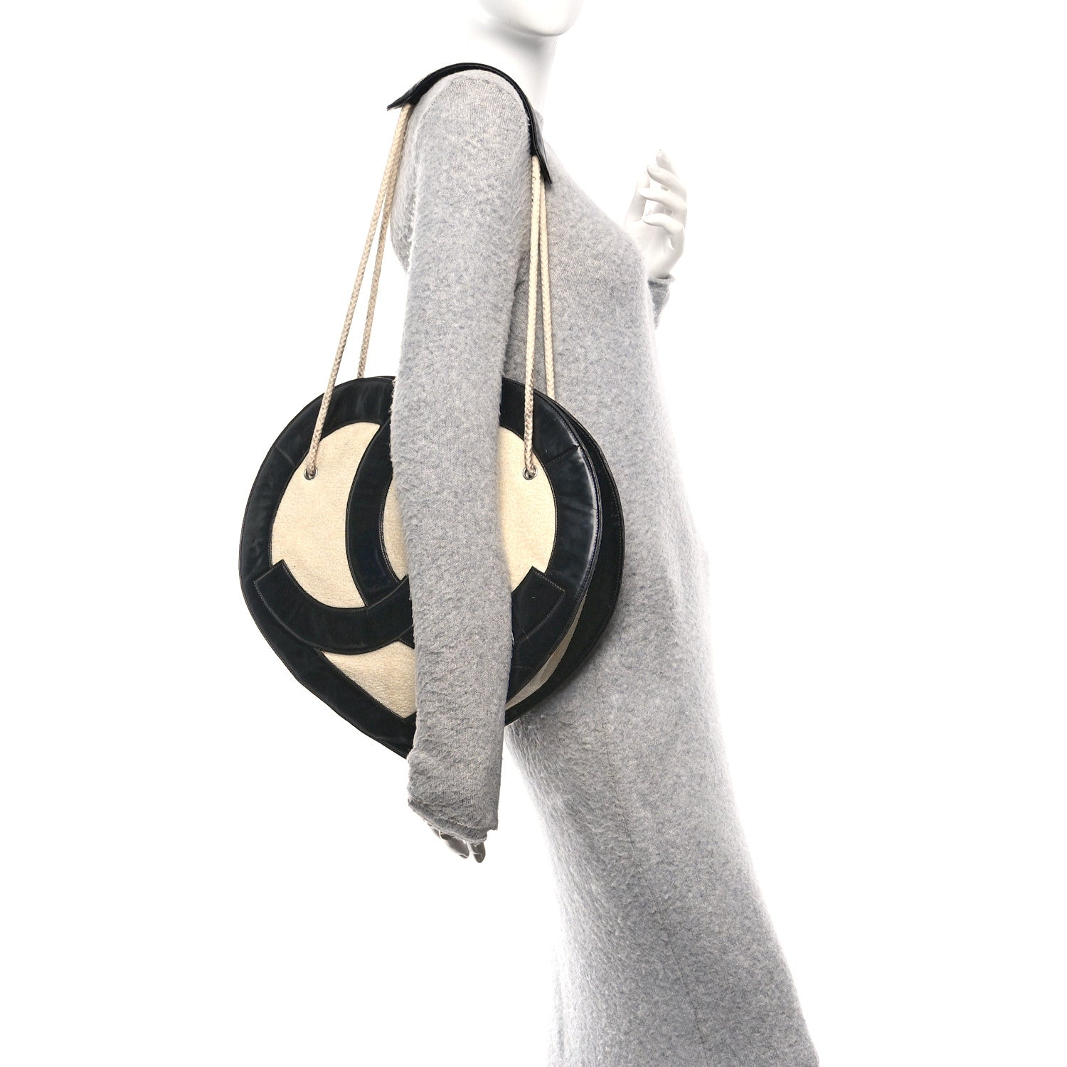 Chanel Patent Terry Cloth CC Heart Shoulder Bag Black 2 of 14