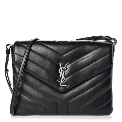 Saint Laurent Calfskin Y Quilted Monogram Loulou Flap Bag Black 1 of 10