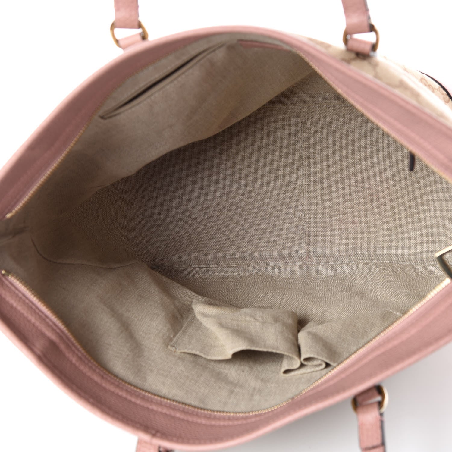 Gucci Monogram Bree Zippered Tote Beige Soft Pink 5 of 16